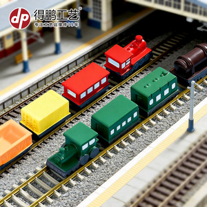 Mini train en résine, ornement décoratif pour bureau, salon, style rétro, emballage en une seule pièce - Product Image 5