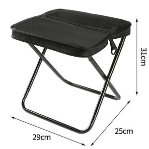 Chaise de camping pliante portable ultralégère en fer, siège compact durable, style minimaliste japonais, pour adultes, voyage, mobilier d'extérieur - Product Image 4