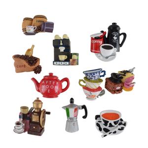 Aimants de réfrigérateur ronds en métal, accessoires de café Souvenir 3D, aimant de réfrigérateur personnalisé - Product Image 1