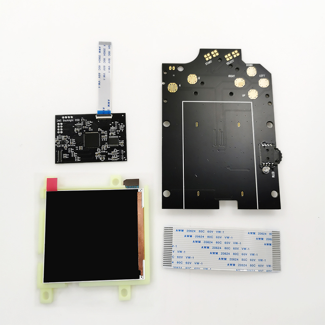 V4 DIY Larger Size Super OSD RIPS LCD High Definition IPS Backlight Kit for GameBoy DMG GB Console DMG IPS LCD Display with Colo