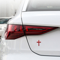 Autocollant de voiture en métal 3D de qualité supérieure, croix chromée latérale, emblème de carrosserie, protection contre les rayures, durable, sans dommages, pour BMW Toyota Honda