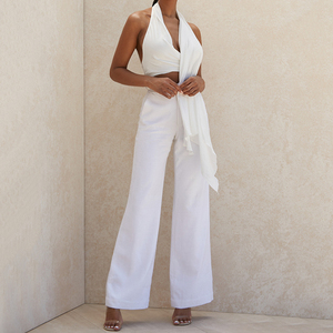 Su misura Delle Donne di Estate Bianco di <span class=keywords><strong>Lino</strong></span> Della Miscela <span class=keywords><strong>Pantaloni</strong></span> di <span class=keywords><strong>Lino</strong></span> <span class=keywords><strong>Pantaloni</strong></span> Larghi - Product Image 5