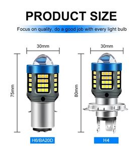 HearxinLed H4 BA20D H6 LED Motorrads chein werfer Dual White Yellow 6000k Hi <span class=keywords><strong>Lo</strong></span> Beam Objektiv Nebels chein werfer für Motobike Running Light - Product Image 2