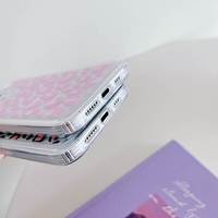 Étui de téléphone transparent en TPU antichoc avec motif léopard embossé style Ins pour 15 Pro Max 14Plus 13 12 11 7 Plus