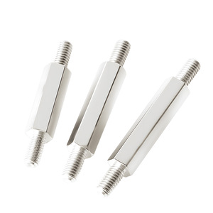 Entretoises hexagonales en acier inoxydable nickelé M3 M4 M5 M6, boulons filetés à double extrémité pour montage de cartes de circuits imprimés - Product Image 2