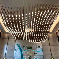 Grand lustre Led en acrylique pour décoration intérieure de Villa, centre Commercial, Hall d'hôtel