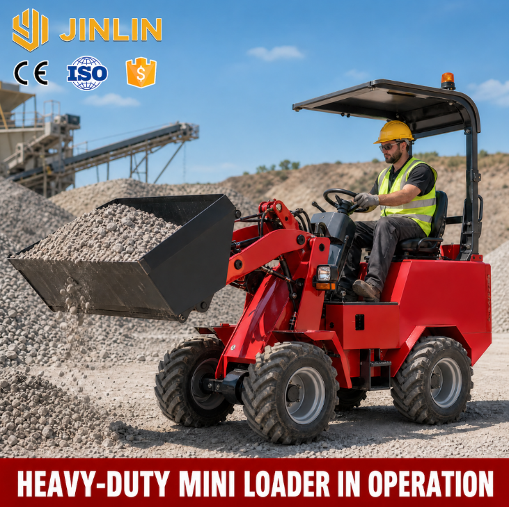 CE ISO EPA JINLIN Mini Diesel Compact Wheel Loader with High Power ...