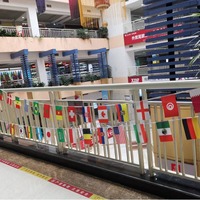 Drapeaux de 48 pays du monde FOCUS 2026, 14*21 cm, guirlande de drapeaux, bannière personnalisée, vente en gros, drapeaux européens colorés en guirlande