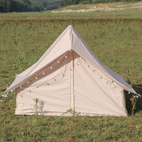 Tente de toit de luxe d'extérieur, style nordique vintage, imperméable, durable, quatre saisons, en toile de coton, modèle White Bear Small House, pour deux personnes