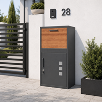Boîte à colis de jardin en acier sur mesure, revêtement anti-rouille par poudrage, fenêtres de visualisation, capacité 2 niveaux, logo personnalisé
