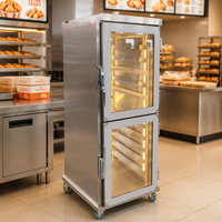 Armoire chauffante commerciale à 4 portes vitrées, grande capacité, en acier inoxydable