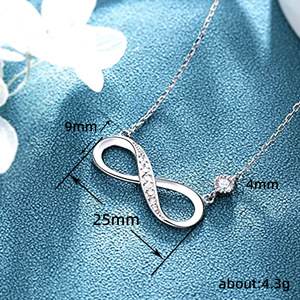 <b>Infinity</b> Pendant Necklace for Women Minimalist Valentine Gift Jewelry - Product Image 5