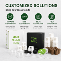 Kit de graines de fraises hydroponiques en gros pour systèmes de jardinage intérieur avec 8 capsules, éponges, paniers, dômes et étiquettes