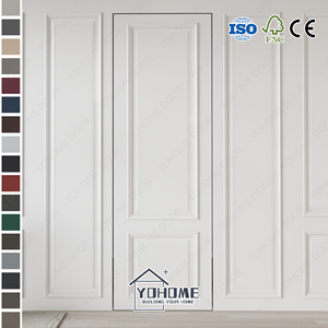 Foshan görünmez kapı Minimalist tasarım ahşap gizli duvar kapıları alüminyum çerçeve Modern iç yatak odası gömme çerçevesiz kapılar - Product Image 4