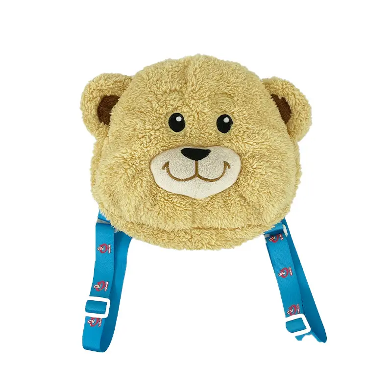 Custom Cartoon Bear Plush Toy Backpack Custom Animals Stuffed Bags High Quality Kids Custom Teddy Bag Straps Shoulder Logo
