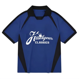 Maßgeschneiderte Übergroße Streetwear-Shirts mit Wärmeübertragungsdruck Fußballbekleidung Design Besticktes Logo Fußball Sommer Automatisierter Zuschnitt - Product Image 4