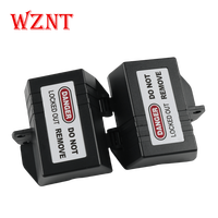 WZNT-NT-P01P Boîtier de verrouillage à clé en polystyrène noir pour prise 110V, certifié CE/ISO, installation facile, sécurité industrielle LOTO