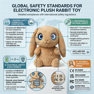 Juguete de Peluche de Conejo con IA Personalizado ODM para Niños, Compañero Emocional, Animal de Peluche Interactivo Inteligente, Aprendizaje Temprano de Habilidades Sociales - Product Image 5