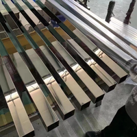 Tuyau carré en acier inoxydable ASTM 304 316L 80x80 40x40, finition de surface 2B, pliage et soudage pour la fabrication industrielle