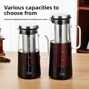 Jarra de café frío de acero inoxidable de gran capacidad al por mayor con diseño de goteo de <span class=keywords><strong>hielo</strong></span> para compartir café en el hogar - Product Image 2