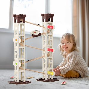 Canicas musicales para niños con pilares musicales, juego de carreras de laberinto de mármol, juguetes de bloques de construcción, juguete creativo STEM - Product Image 6
