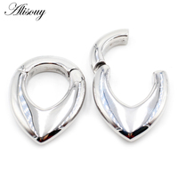Alisouy 1PC Acier inoxydable Scorpion Serpent WaterDrop Moon Ear Weights Heavy Expander Stretcher Plugs Gauge Body Piercing Jewelry