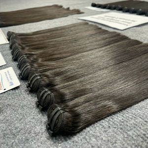Descuento de Año Nuevo 100% Extensiones de cabello humano virgen Remy vietnamita Paquetes de cabello de trama recta de hueso negro Listo para enviar - Product Image 4