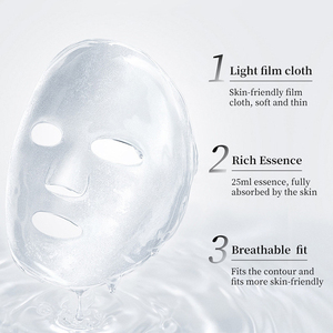 Masque facial hydratant coréen à la bave d'escargot, soin de la peau, masque en feuille de soie, contrôle du sébum, réduction des pores, réparation, masque hydratant pour le visage à la bave d'escargot - Product Image 5