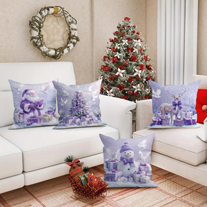 圣诞节。定制印花枕套。靠垫套。舒适。很漂亮。可爱。舒适。多才多艺。家。沙发。户外。酒店。 - Product Image 5