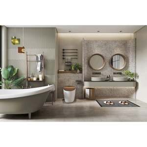 Meubles de salle de bain en mélamine personnalisés, lavabo en bois, unité flottante, meuble-lavabo mural flottant de luxe, style européen antique - Product Image 4