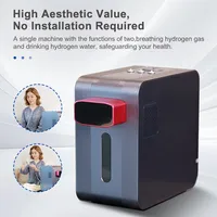 Machine à hydrogène non électrique 2-en-1 de 900 ml, distributeur d'eau hydrogénée 2000 ppb, générateur d'hydrogène double usage pour l'alimentation