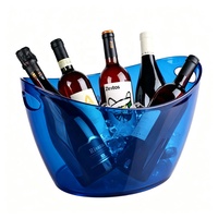 Nouveau Seau à Glace en Plastique 12L en Forme de Bateau 2026, Personnalisable avec Logo, Incassable PS/PC, Refroidisseur de Vin et Bière, Bac à Boissons pour Bar, Fête, Extérieur