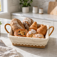 Paniers de rangement au sol en PP imitation rotin, aspect naturel moderne, durables, capacité 6-10L, pour cuisine, boulangerie, salon, boissons