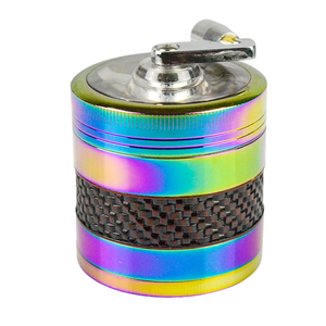 Hot Custom Designs Aleación de zinc Premium Madera 71mm Imán Impresión 4 capas Cranked Dry Herbal Grinder - Product Image 2