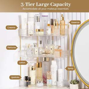 ที่จัดเก็บน้ำหอมแบบคลาสสิกถาดวางอุปกรณ์ในห้องน้ำที่ช่วยประหยัดพื้นที่เหมาะสำหรับโต๊ะเครื่องแป้งในห้องน้ำที่จัดระเบียบในห้องครัวมุมห้องน้ำ - Product Image 2