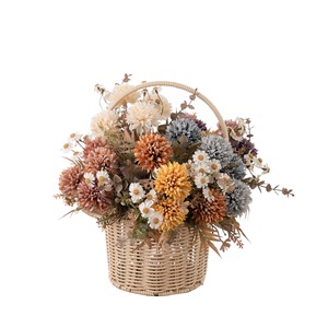 Ramo de Flores Artificiales Rosa MW66024, Bola de Espinas Otoñales, Decoración para Bodas, Arreglo Decorativo para el Hogar - Product Image 5