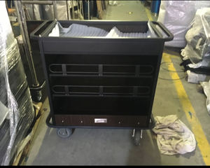 รถเข็นเสิร์ฟเครื่องดื่มสำหรับโรงแรม ร้านอาหาร บาร์ บรรจุสุรา/ไวน์/เครื่องดื่ม แข็งแรง ทนทาน รุ่น Uman HM7388A - Product Image 4