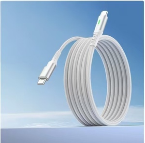 Câble de charge rapide 240W double Type-C 5A/6A avec indicateur LED, conducteur <span class=keywords><strong>en</strong></span> cuivre pur, gaine <span class=keywords><strong>en</strong></span> nylon pour téléphones mobiles Android - Product Image 1