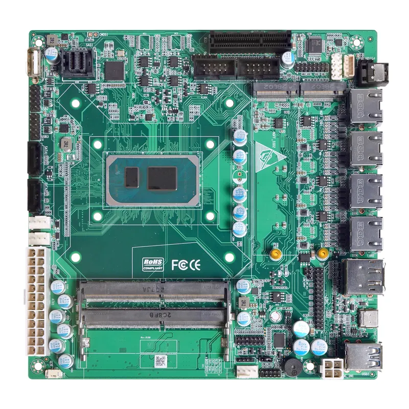 Zunsia 6 * SATA3.0 2 * M.2 PCIe _ X4 NAS Bo mạch chủ ATX Intel Tiger lake-u 2 * DDR4 64GB Ram 2lan máy chủ công nghiệp Mini ITX Mainboard