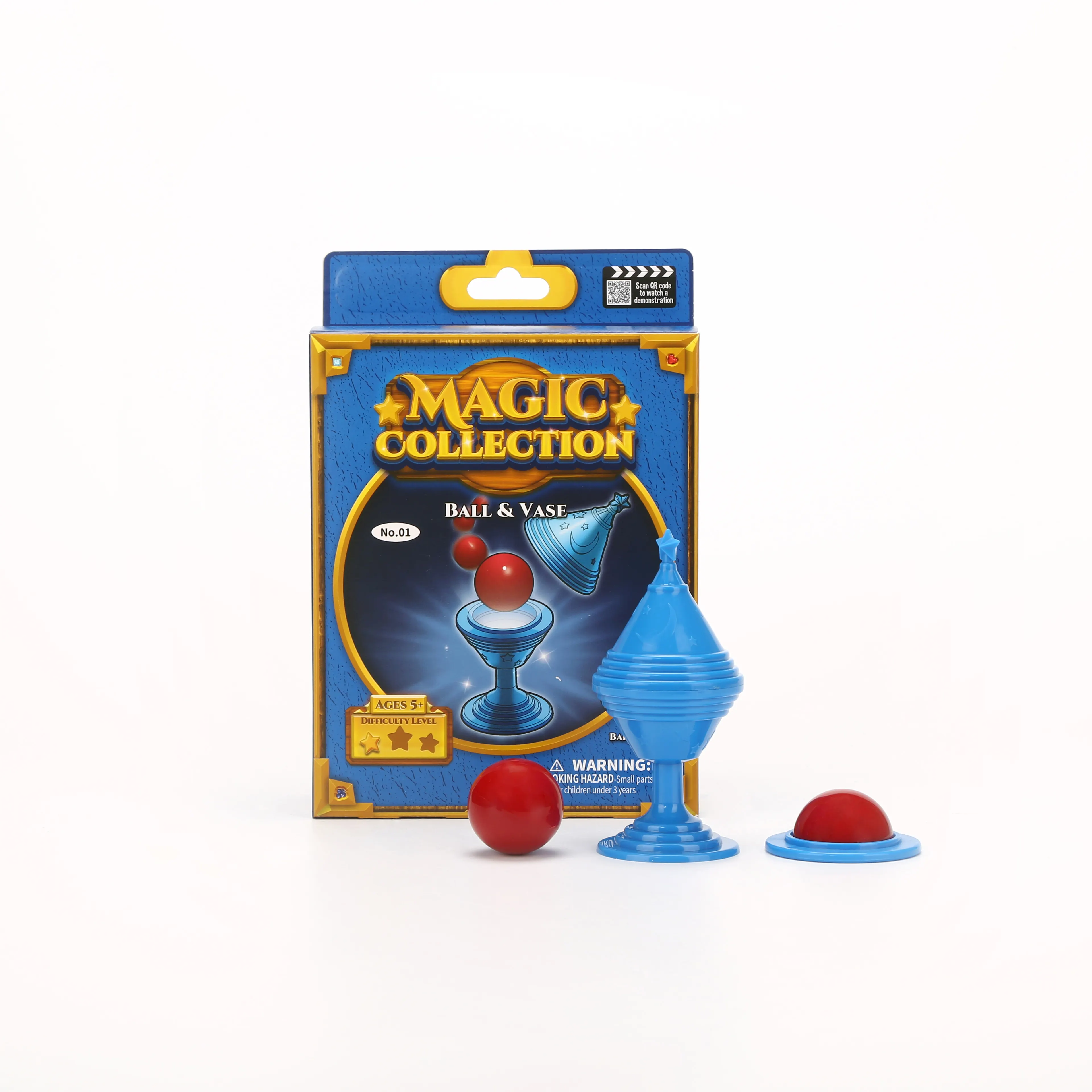 Trucchi di magia professionale incredibile palla di plastica e vaso illusione giocattolo con il piccolo palco per i bambini Close-Up pollice tipo oggetti di scena magici