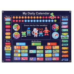 Il Mio Primo Calendario Giornaliero per Bambini, Attività di Apprendimento per la Prima Infanzia, Calendario Prescolare in Feltro Adatto per Casa e Asilo - Product Image 1