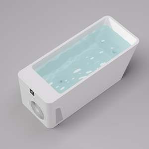 Baignoire carrée en acrylique écologique avec système de contrôle GECKO et valve de vidange pour le soulagement musculaire et la récupération sportive - Product Image 3