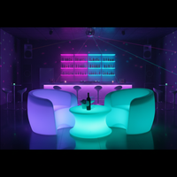 Fauteuil et canapé en plastique avec éclairage LED intégré