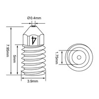 Accessoires d'imprimante 3D à installation facile, Bambu Lab A1 /A1 MINI Hotend, ensemble de buses de la série A1