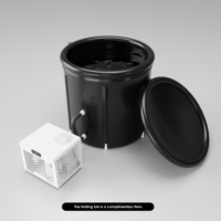 Mini-refroidisseur d'eau portable 0,8 CV avec baignoire pliable offerte pour bain froid et cryothérapie – Livraison en 3 jours aux États-Unis pour spa et thérapie par le froid