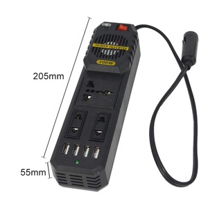 Mini onduleur de voiture 200W, <span class=keywords><strong>12V</strong></span> à <span class=keywords><strong>220V</strong></span>, produits d'explosion, pièces automobiles d'extérieur, appareil embarqué, <span class=keywords><strong>transformateur</strong></span>, 4 prises USB - Product Image 1