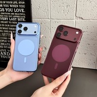 Coque de téléphone magnétique transparente de haute qualité pour iPhone 18 17 16 15 Pro Max, protection antichoc rigide et transparente