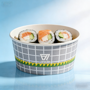 Бесплатный образец: Круглые одноразовые салатницы из крафт-бумаги для еды, 400–1500 мл - Product Image 3