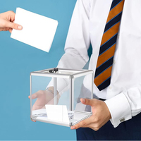 Maßgefertigte Acryl-Schachtel Transparente Plexiglas-Einwurfbox für Wahlen, Spendensammlungen und Ticketverkauf
