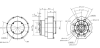 Moteur à engrenages planétaires pour applications de bras robotiques et de bateaux, 36V 45Nm 191W 32rpm, moteur CC sans balais à aimant permanent